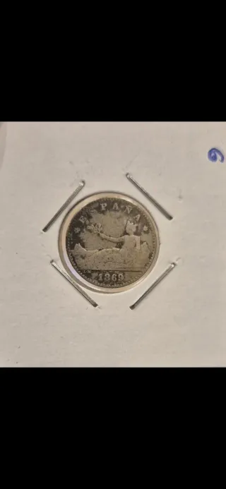Moneda 50 céntimos España 1869