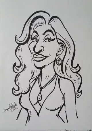 Caricatura Lady Gaga Original 21x30cm