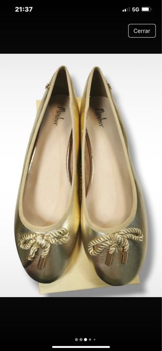 Bailarinas doradas Menbur talla 41