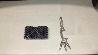 Pulsera elástica gris perla + collar