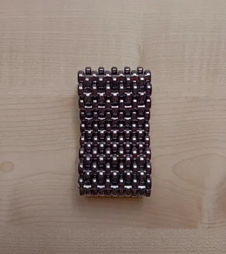 Pulsera elástica gris perla + collar