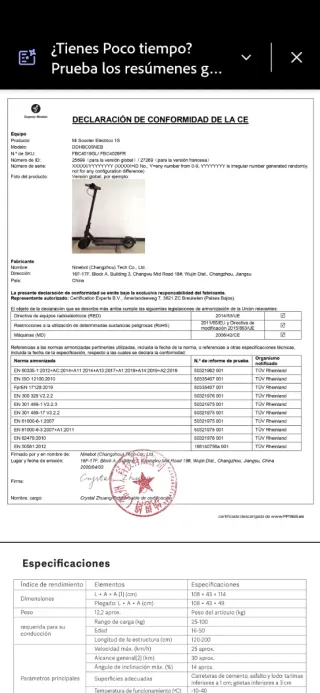 Patinete Eléctrico Xiaomi