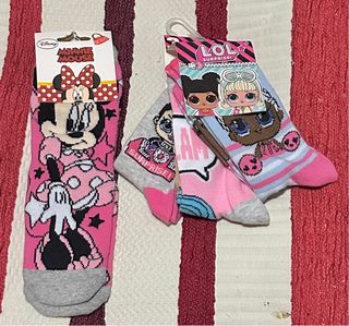 Lote calcetines Minnie Mouse y LOL Surprise