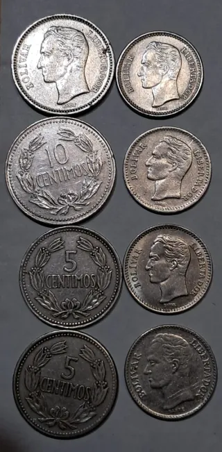 Monedas Venezuela 10 y 5 Centimos