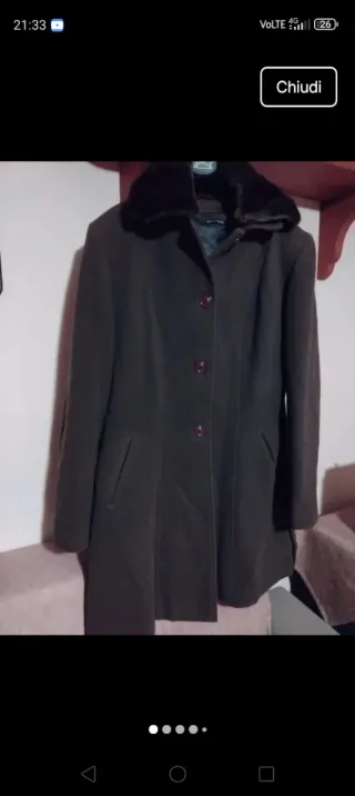 Cappotto lungo elegante marrone made in Italy