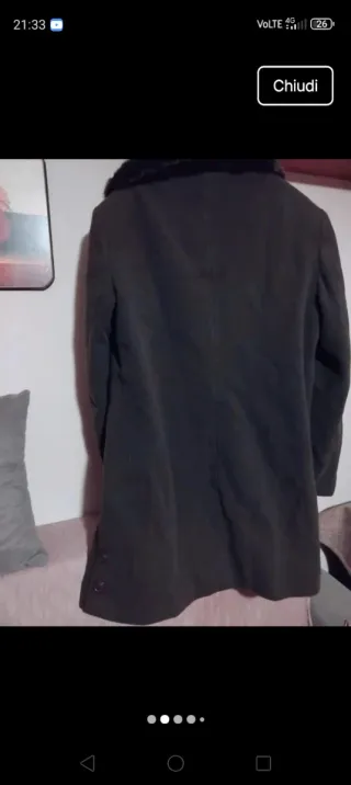 Cappotto lungo elegante marrone made in Italy