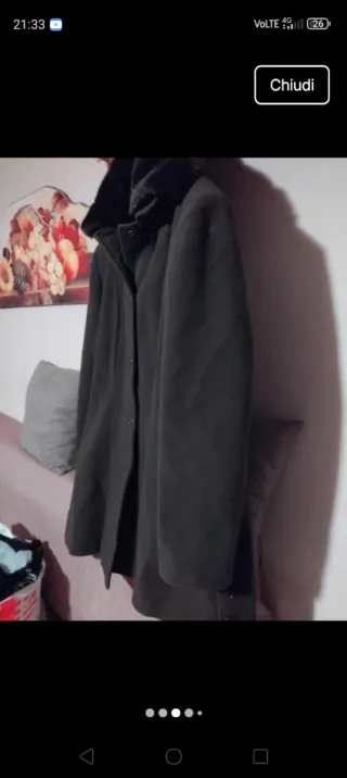 Cappotto lungo elegante marrone made in Italy