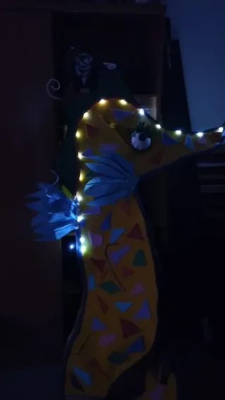 4 Disfraz Caballito de Mar Naranja y Turquesa