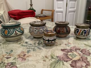 Juego 5 Ceniceros Cerámica Árabes