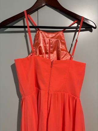 Vestido largo naranja ceremonia