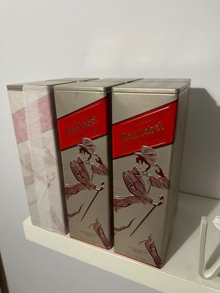 6 Cajas Johnnie Walker Red Label Aluminio
