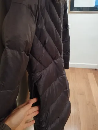 Tizzas plumífero gris/marrón oscuro con capucha