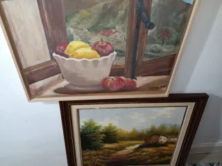 Cuadros decorativos de tela y madera