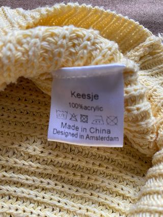 Jersey Keesje L/XL acrílico amarillo pastel
