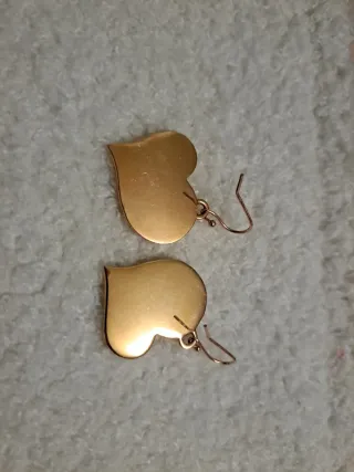 Pendientes Guess Corazón Dorados y Blancos