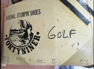 Scarpe da golf vintage Fortyniner pelle camoscio