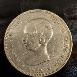 LOTE 2 DUROS DE PLATA ALFONSINOS. 1875 Y 1888