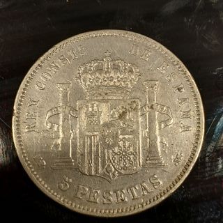 LOTE 2 DUROS DE PLATA ALFONSINOS. 1875 Y 1888