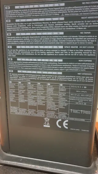 Estufa de parafina Tectro