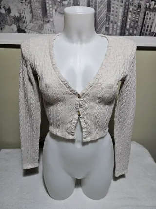 Cardigan Bershka Beige Corto
