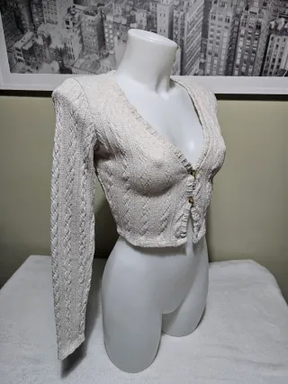 Cardigan Bershka Beige Corto