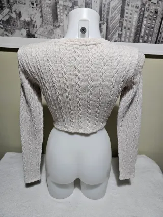 Cardigan Bershka Beige Corto