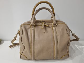 Bolso Purificación Garcia Beige y Dorado