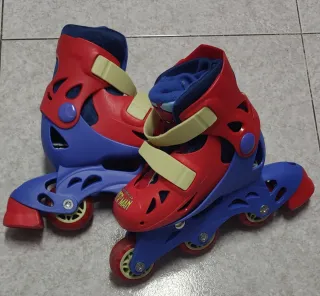 Patines Spiderman T.26-29 +Protecciones +Mochila