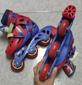 Patines Spiderman T.26-29 +Protecciones +Mochila