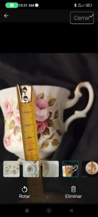 6 Tazas y Platos de Porcelana