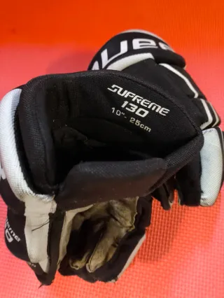 Guantes de Hockey Bauer Negro y Blanco