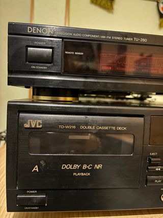 Equipo Hi-Fi vintage Denon + JVC (Sintonizador + D
