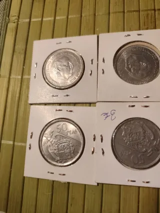 Lote 5 monedas 50 pesetas