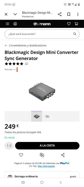 Blackmagic Mini Converter Sync Generator