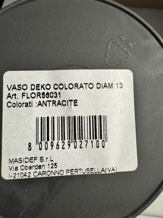 Set 3 vasi plastica grigi