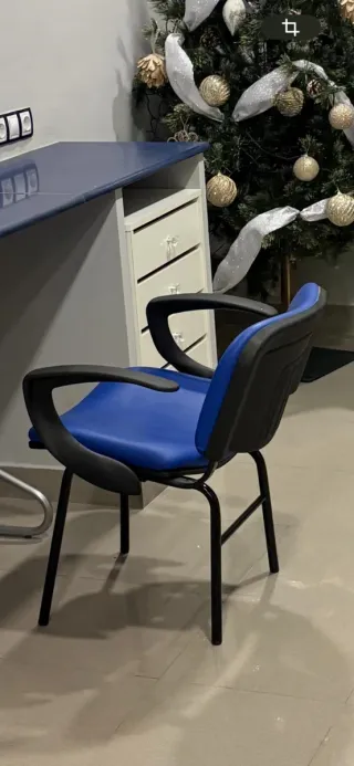 3 Sillas de Oficina Azules