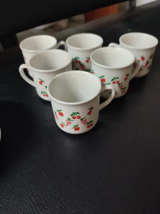 Set 6 Tazzine Caffè con Piattini