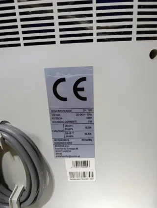 Deshumidificador Orbegozo DH 1800