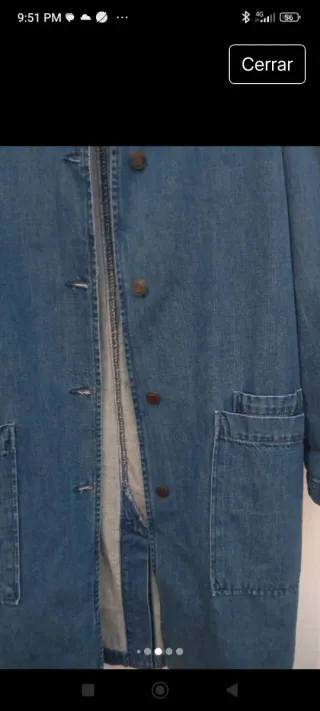 Chaqueta vaquera larga Pull&Bear Talla S