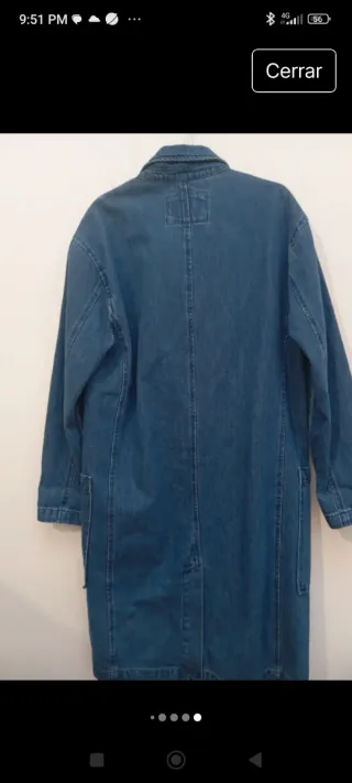 Chaqueta vaquera larga Pull&Bear Talla S