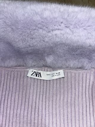 Rebeca canalé morada Zara cuello pelito