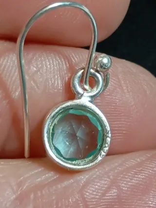 Pendientes Plata Ley topacio