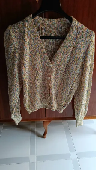 Cárdigan de punto multicolor