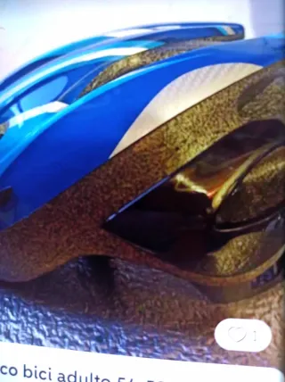 Casco Bici Azul y Dorado 54-58cm