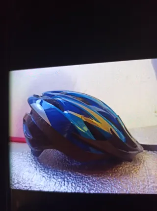 Casco Bici Azul y Dorado 54-58cm