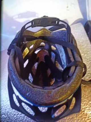 Casco Bici Azul y Dorado 54-58cm