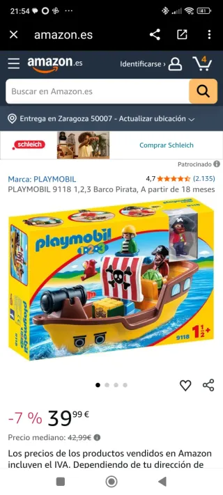 Barco Pirata Playmobil 123