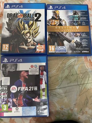Lote 3 Juegos PS4: FIFA 21, Destiny, Dragon Ball 2