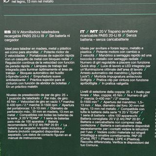 Atornilladora Taladradora Parkside 20V