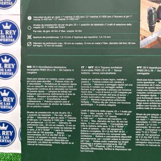 Atornilladora Taladradora Parkside 20V